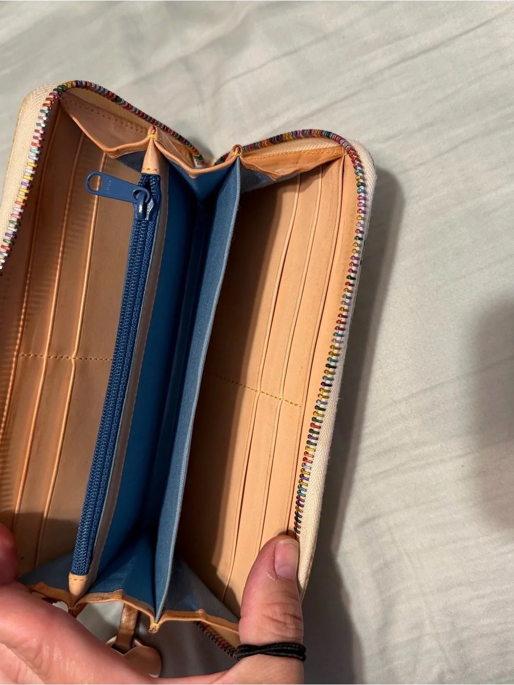 Dooney & Bourke Y2K vintage rainbow zip wallet